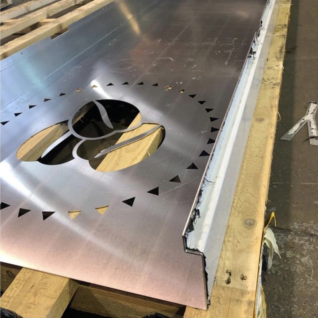 3mm aluminium laser cut by pc fabrication