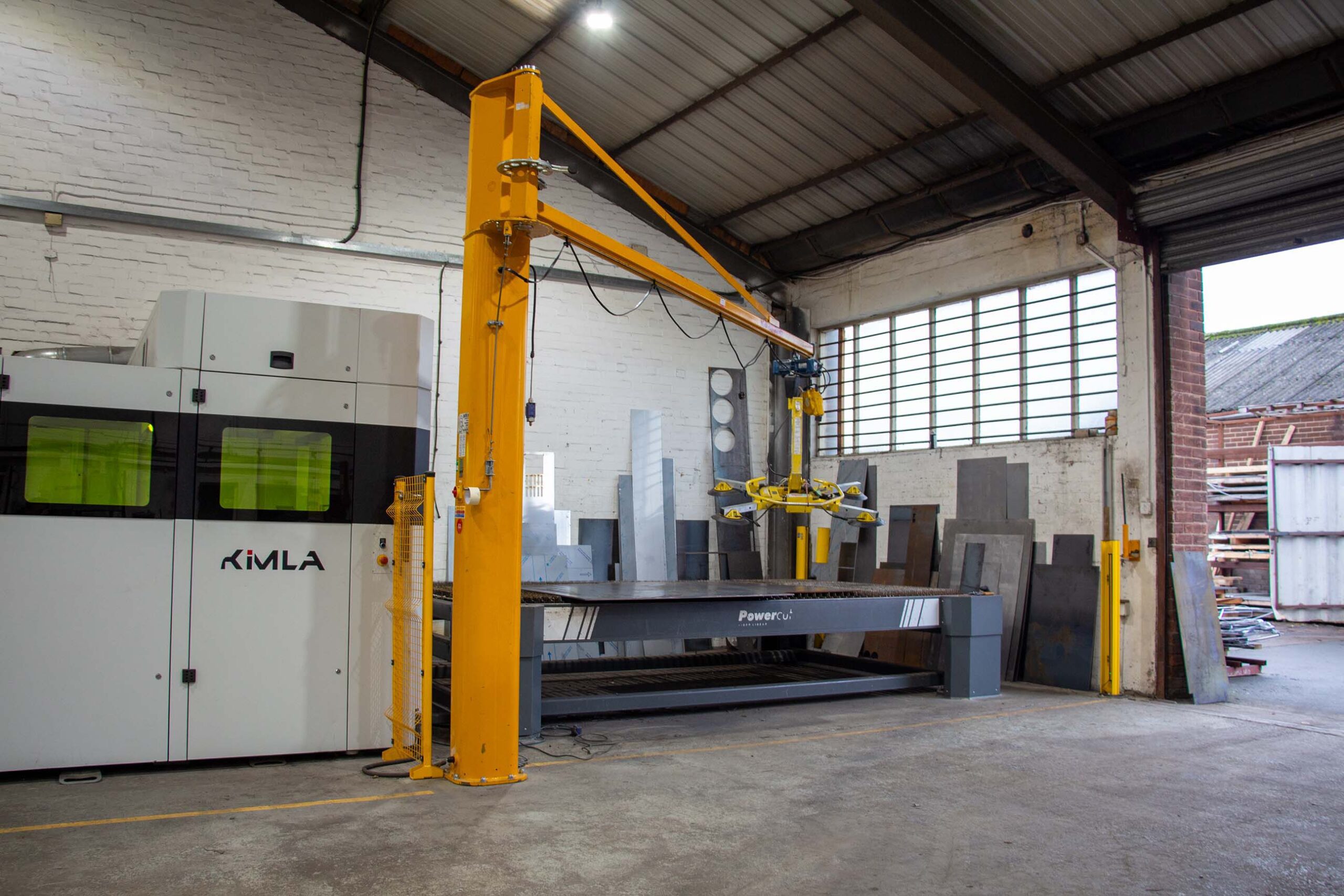 Mechanical loading bay for new cnc lazer cutting tool at PC Fabrications